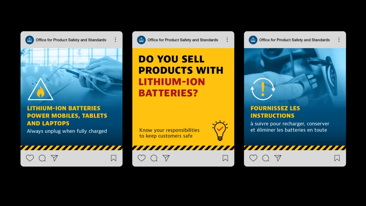 Mockup image from 'Lithium-ion battery safety campaign'