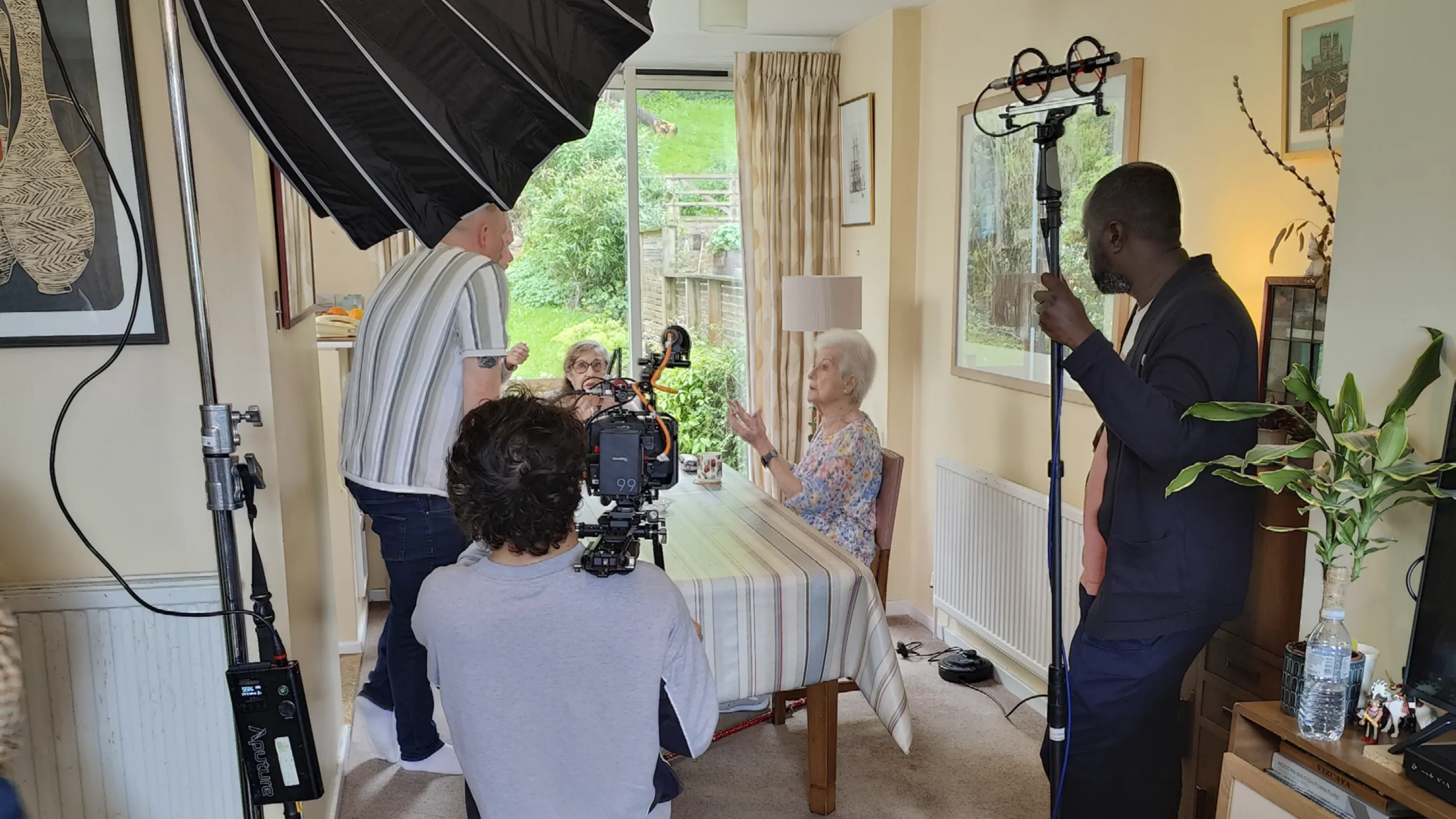 Behind the scenes image of Telecare campaign project