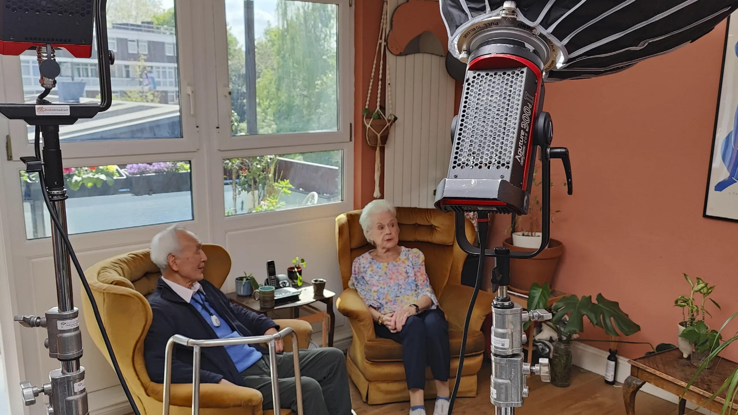 Behind the scenes image of Telecare campaign project