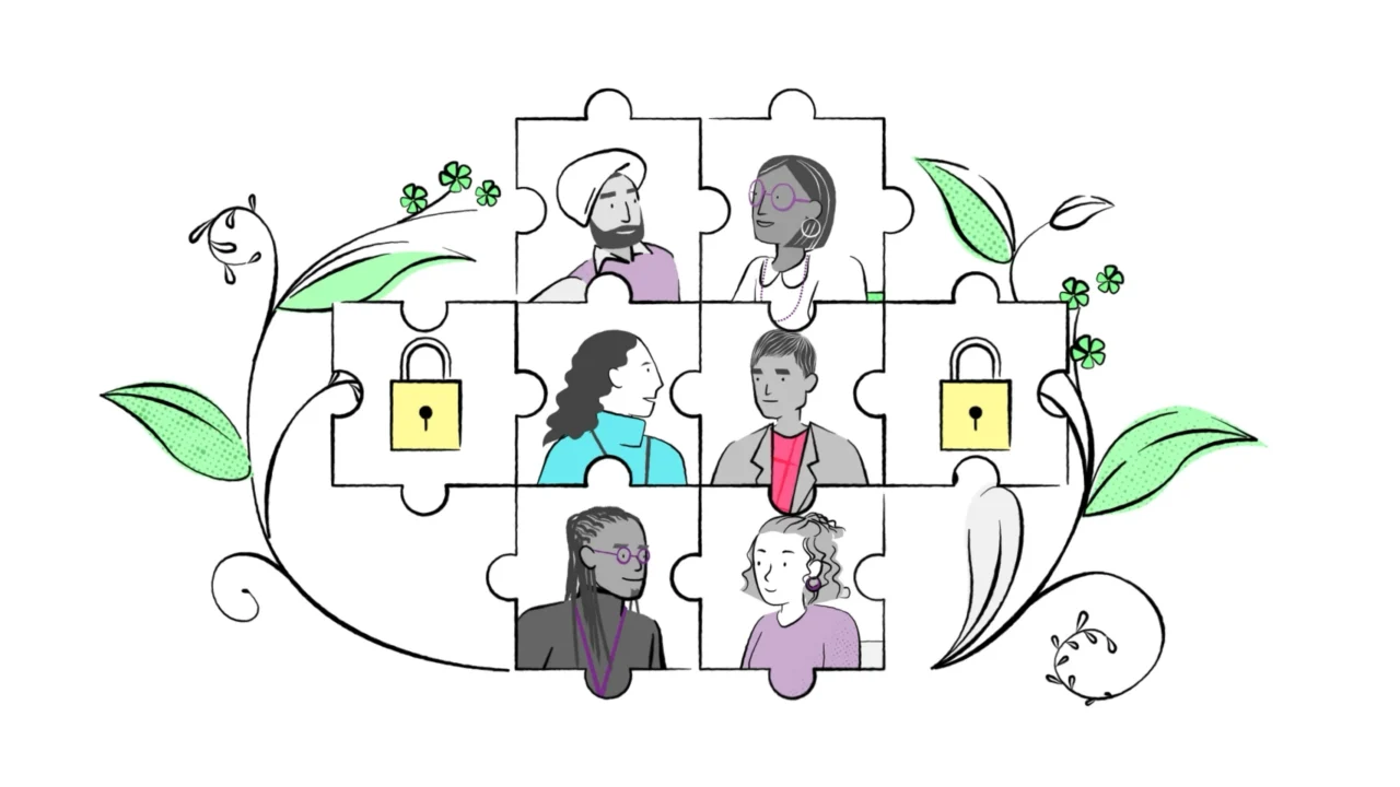 Still frame from the Home Office 'Learning in the flow of work' animation series